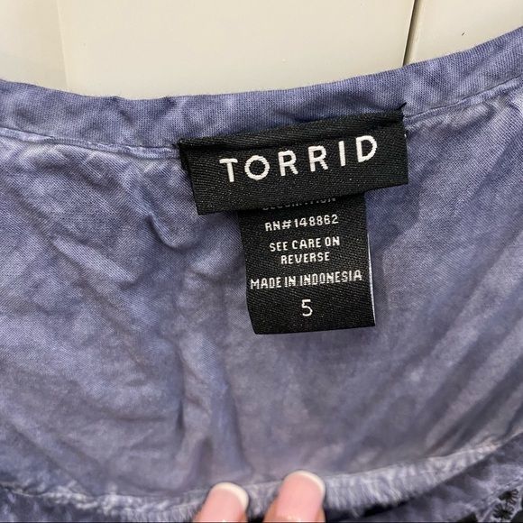 TORRID spaghetti strap loose tank top. blue size 5 - Picture 7 of 8
